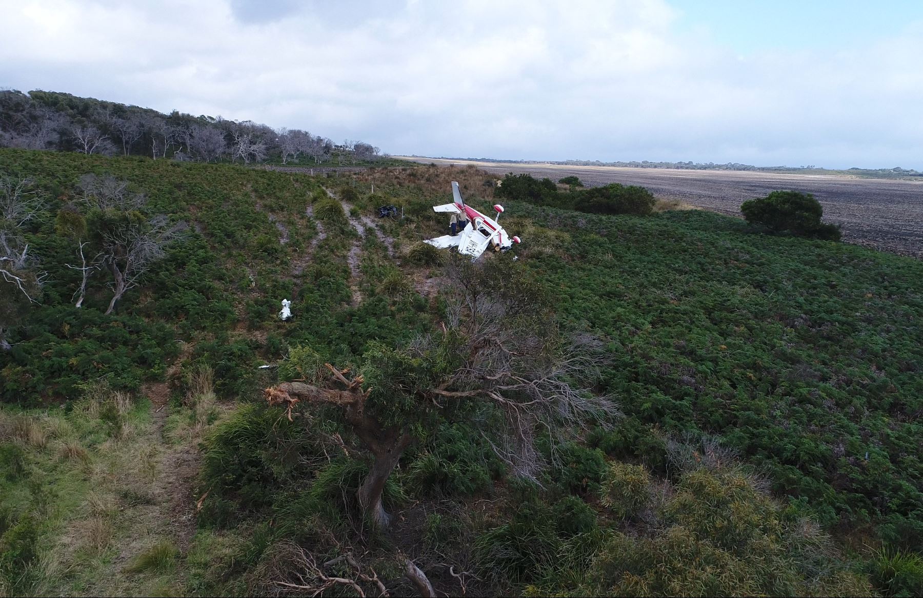 Figure 2: Accident site of Cessna 182P aircraft, VH-TSA