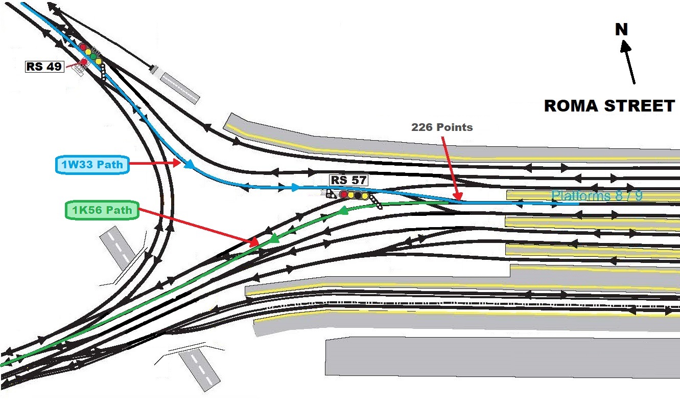 Figure 2: Western end Roma Street Station layout, Brisbane, Queensland