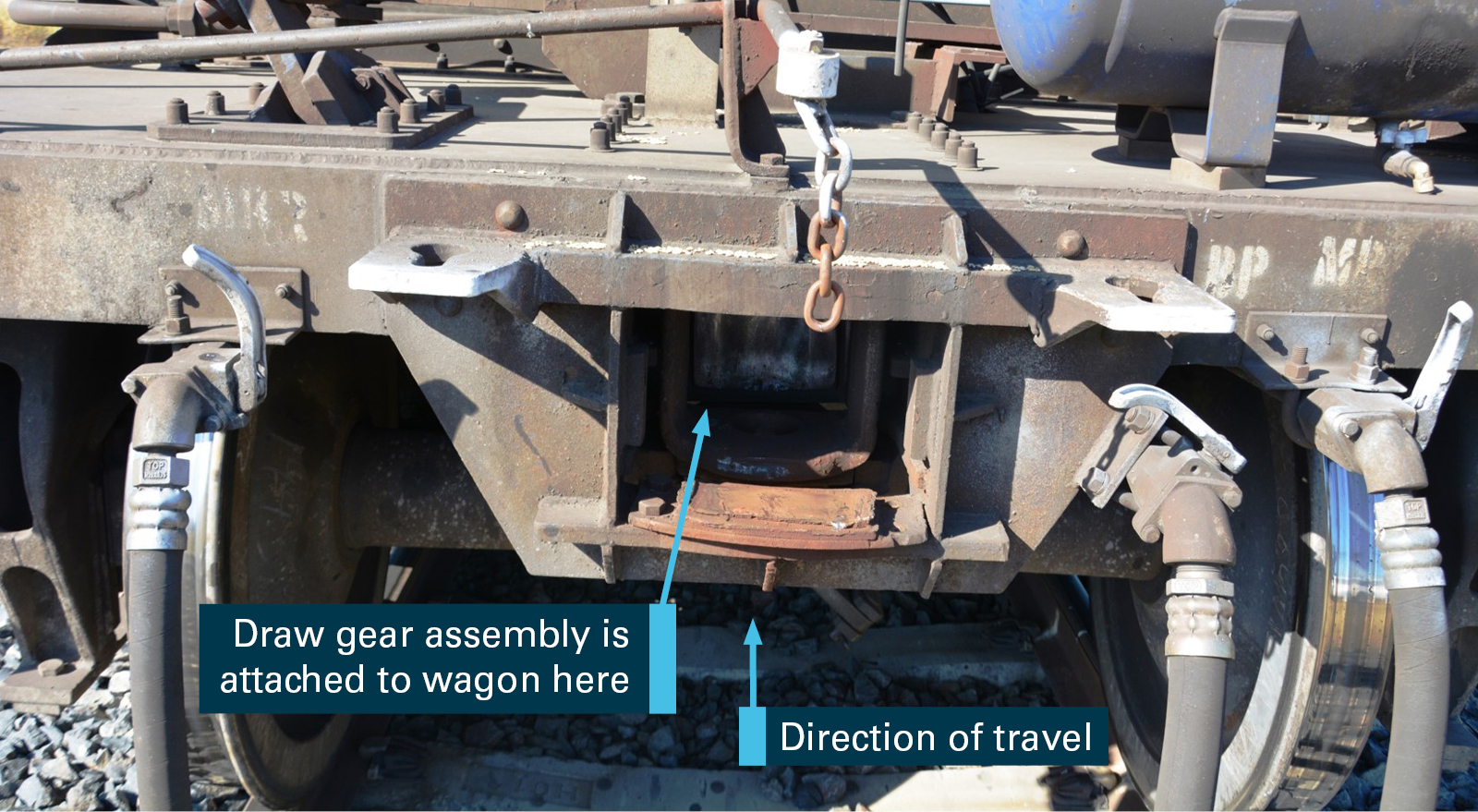 Figure 5: Location for draw gear assembly. Source: ATSB
