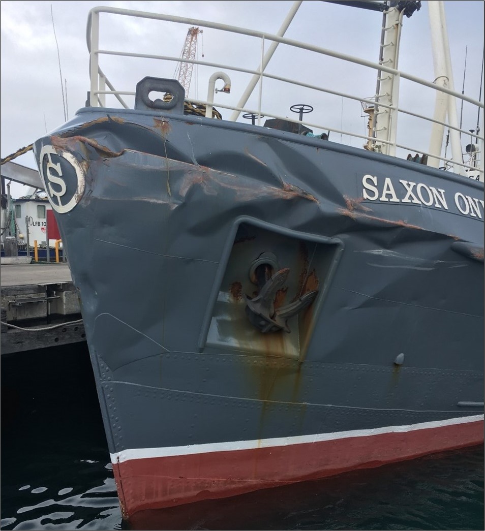 Figure 5: Saxon Onward, alongside in Eden. Source: Australian Maritime Safety Authority (AMSA)