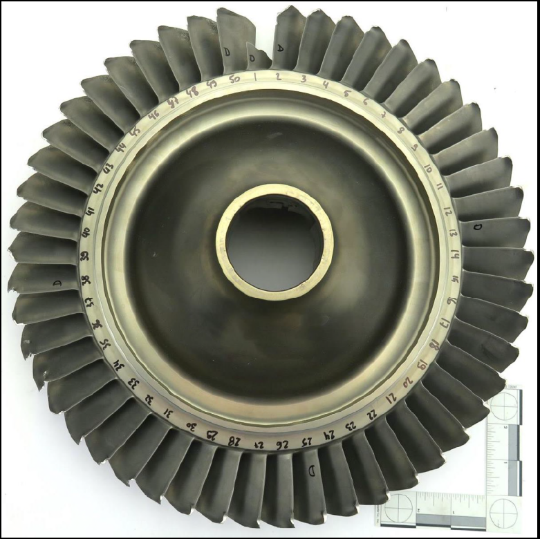 Figure 1: Upstream view of the low pressure compressor boost rotor. Source: Pratt &amp; Whitney Canada