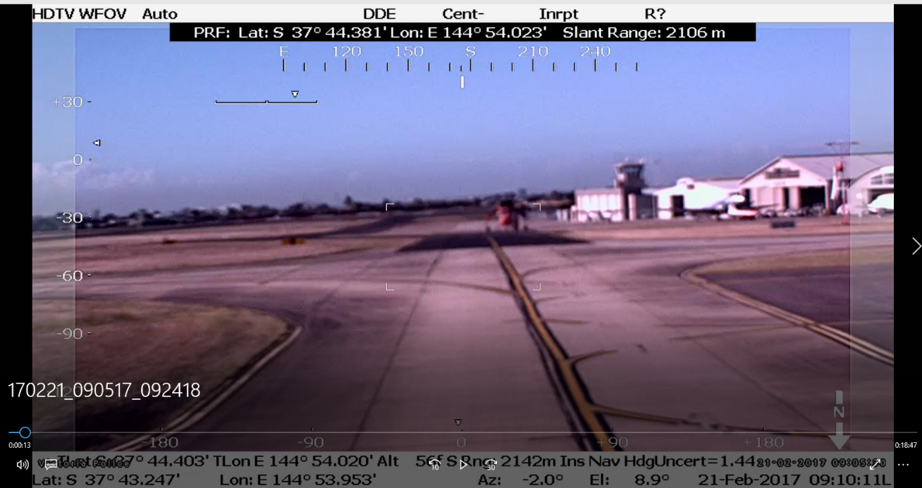 Figure 10: Indications of wind from the windsock located adjacent to the northern end of runway 17/35