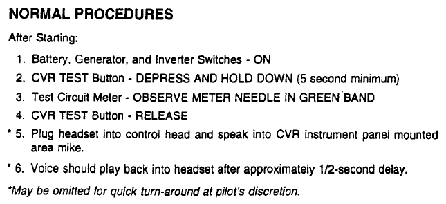 Figure 24: Supplemental procedure for testing CVR serviceability
