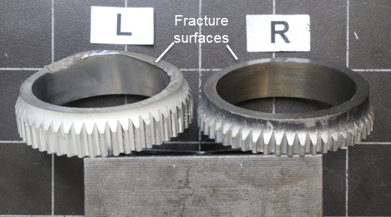 Figure 46: Fractured portion of the propeller shaft from the left and right engines