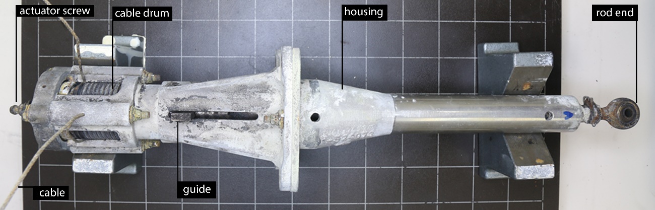 Figure 50: General view of the rudder trim actuator, as received from the accident site