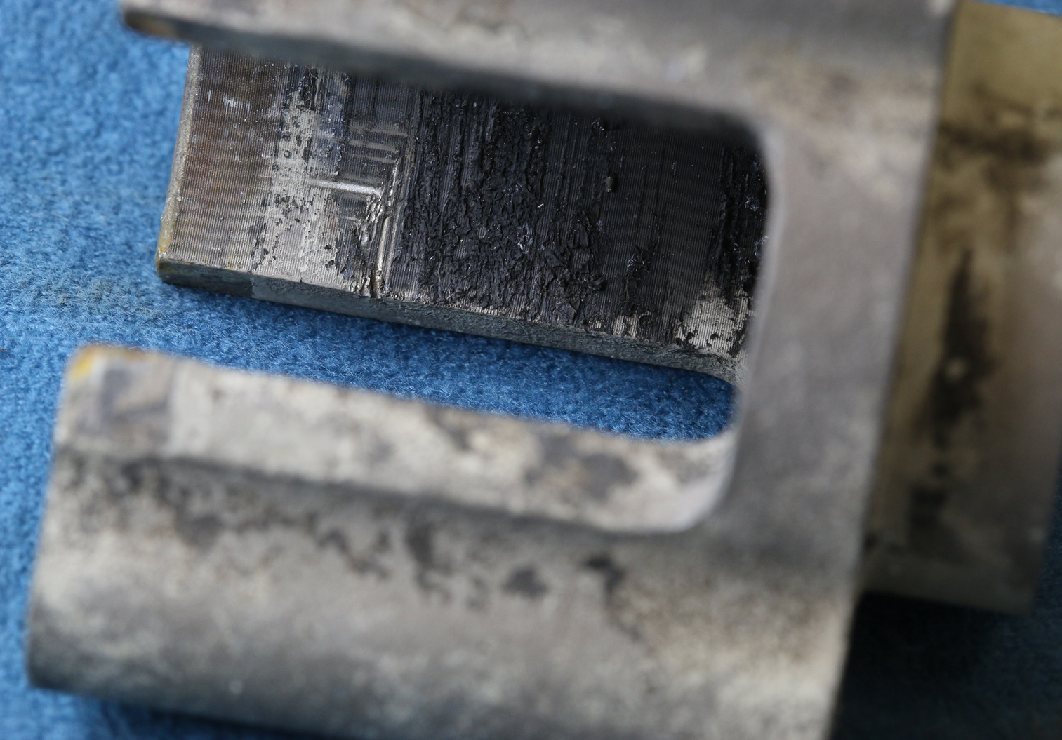 Figure 53: Abrasion damage to the housing attributed to sliding contact from the right cable