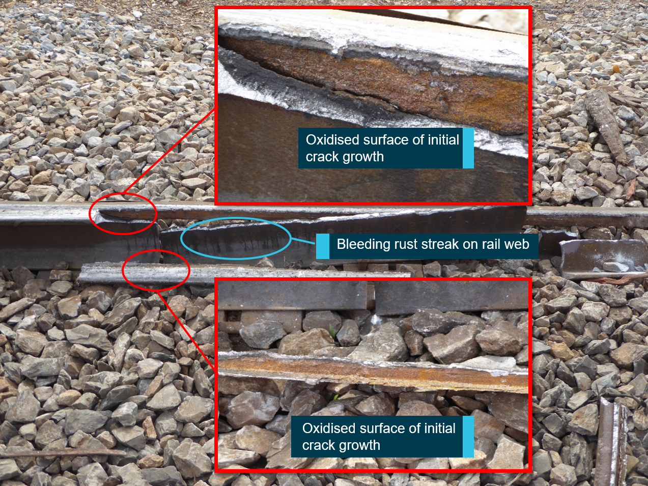Figure 11: Failed section of railhead. Source: ATSB