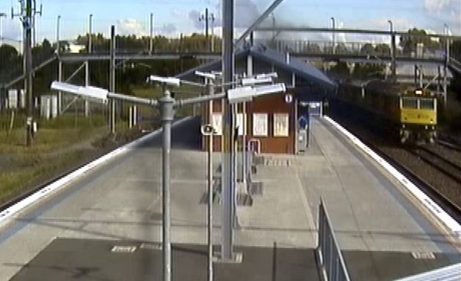 Figure 3: Runaway train passing Unanderra station. Source: Sydney Trains