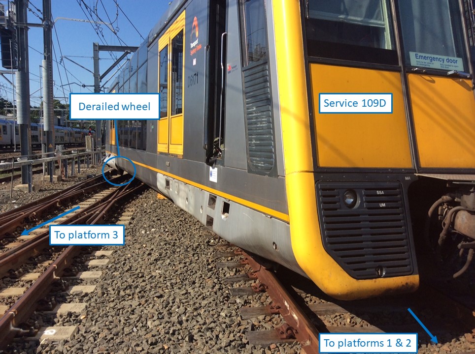 Figure 5: 109D derailed over 534 points. Source: ATSB