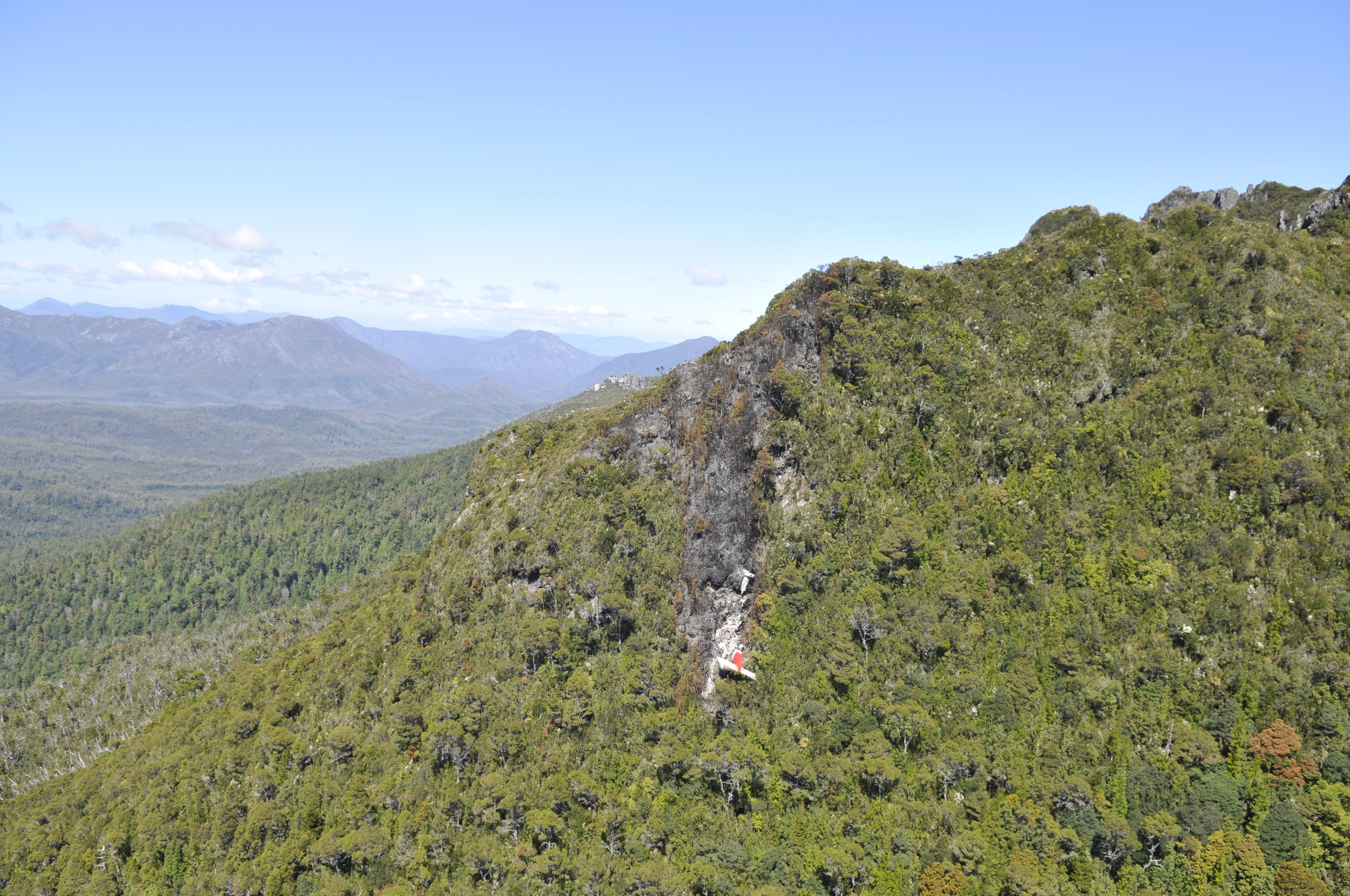 Figure 2: Accident location of VH-OBL in the Western Arthur Ranges. Source: Tasmania Police