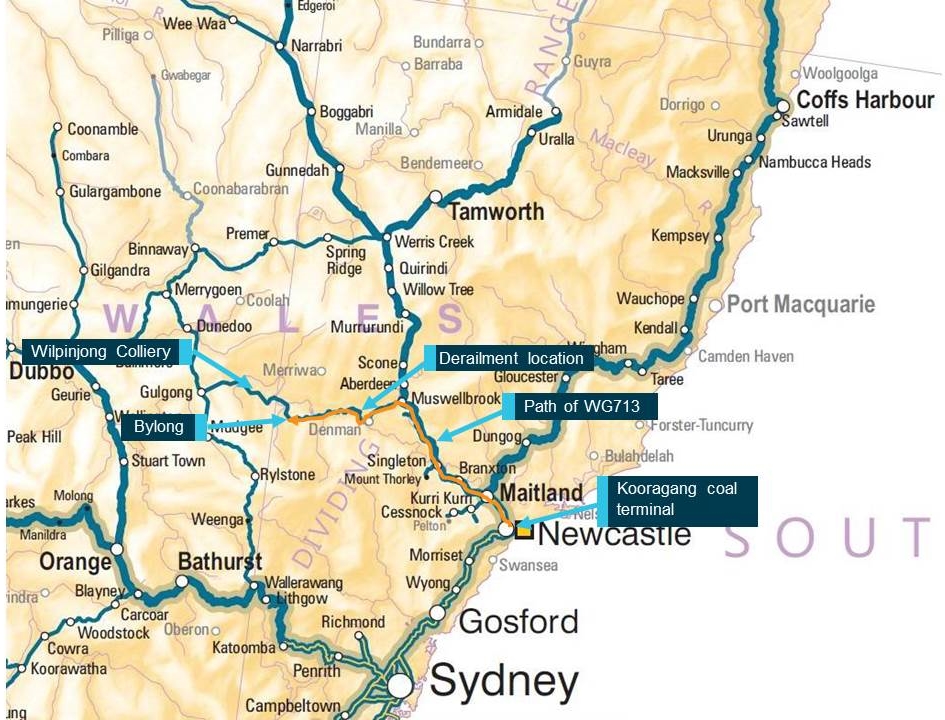 Figure 4: Incident location map. Source: Geoscience Australia, modified by the ATSB