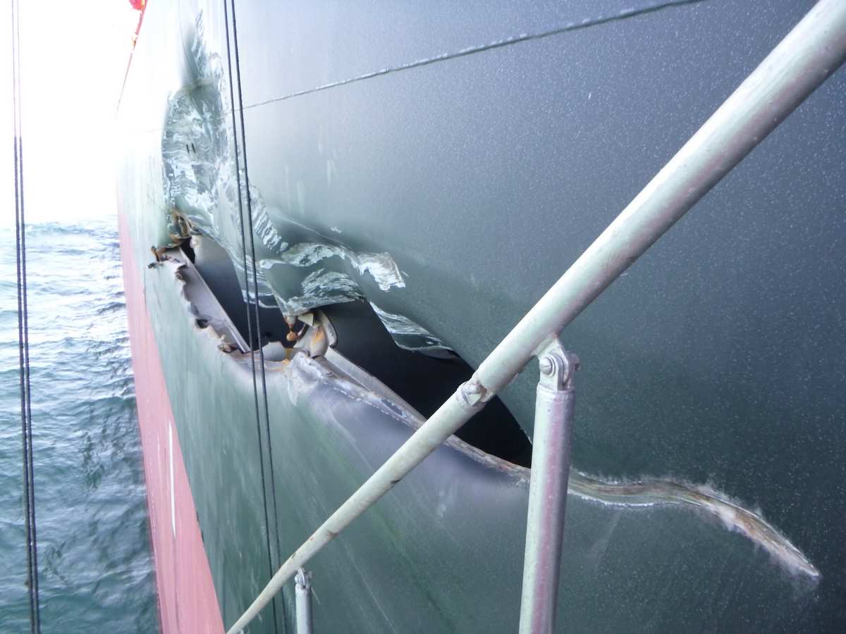 Figure 2: Damage to Cape-size bulk carrier’s hull. Source: Ship’s manager (Cape-size bulk carrier).