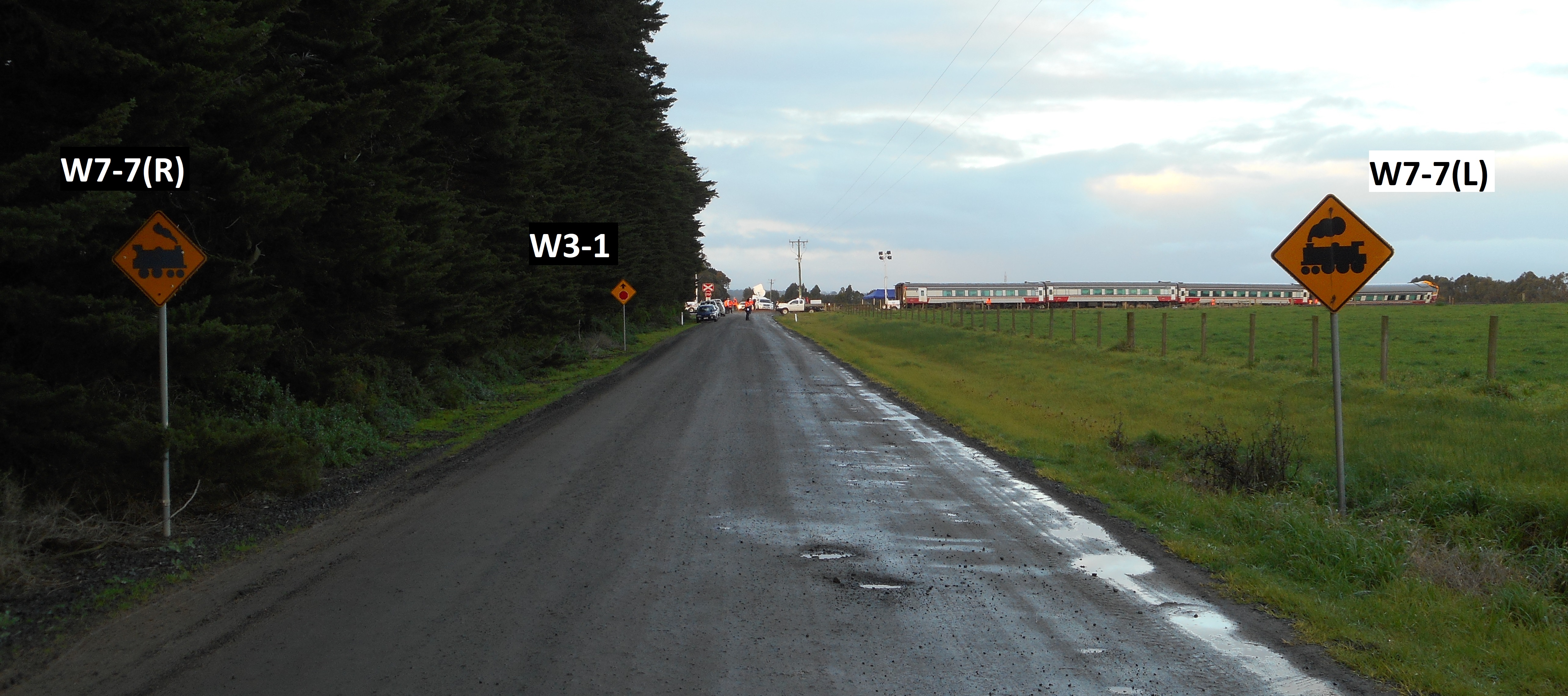 Figure 6: Signage on Phalps Road approaching from north.