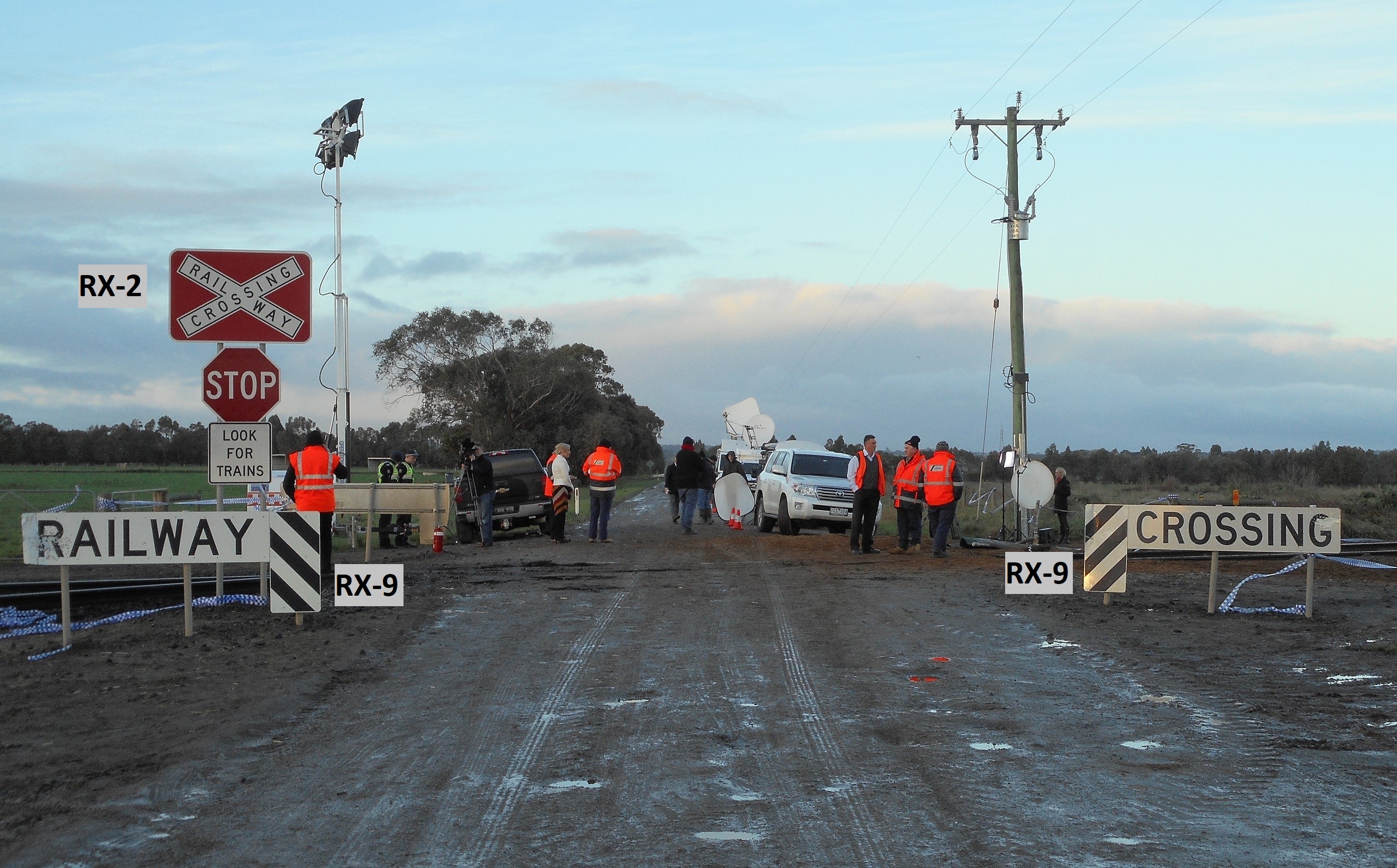 Figure 7: Signage at the crossing when approaching from the north