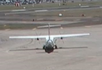 VH-FVR under tow following completion of post-occurrence maintenance. The angle of the horizontal stabiliser relative to the angle of the wings indicates substantial structural deformation.