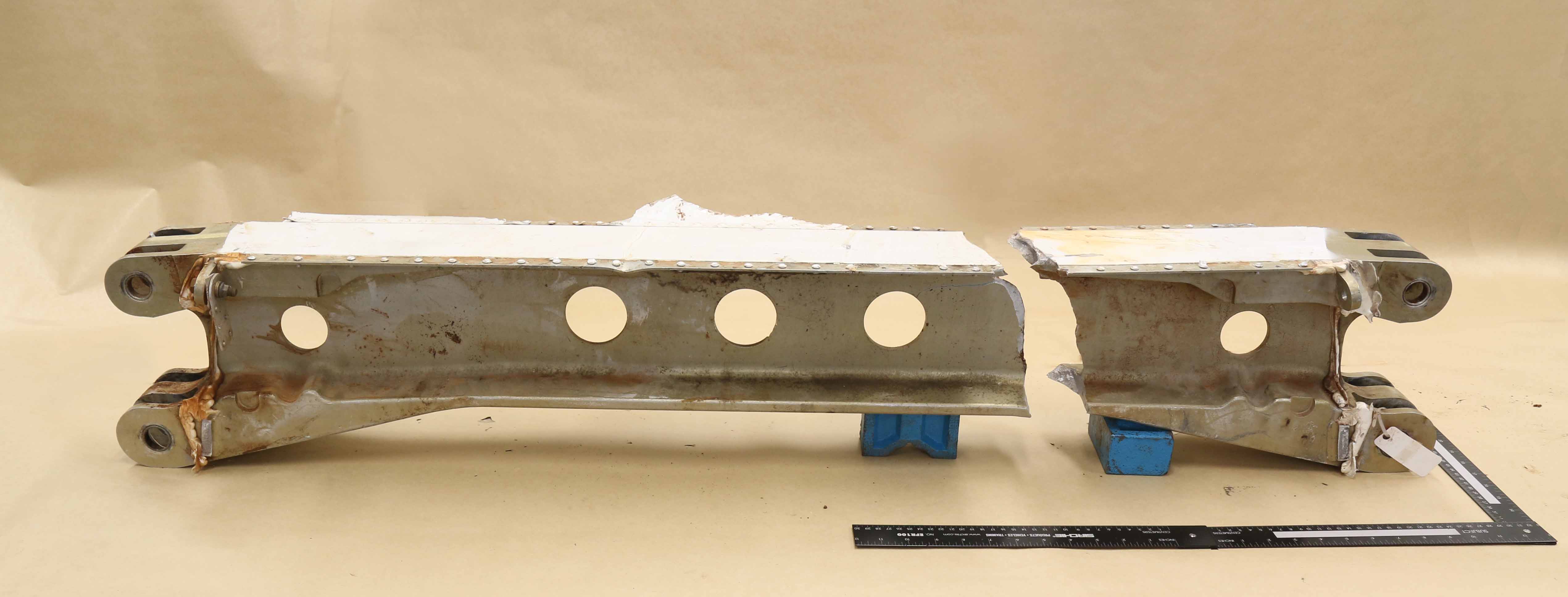 Figure 4: Carry-through structure, as received at the ATSB’s facilities. Source: ATSB