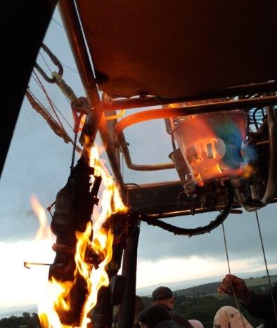 On-board view of in-flight fire involving VH-ZYO. Source: Passenger photo