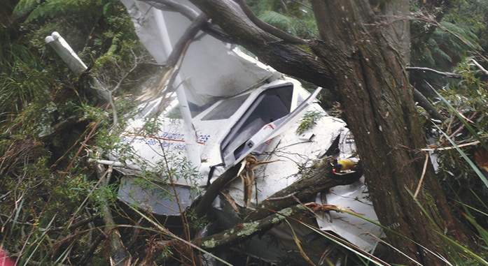 Wreckage of the Gippsland Aeronautics GA-8 Airvan.  Source: Michael Patterson