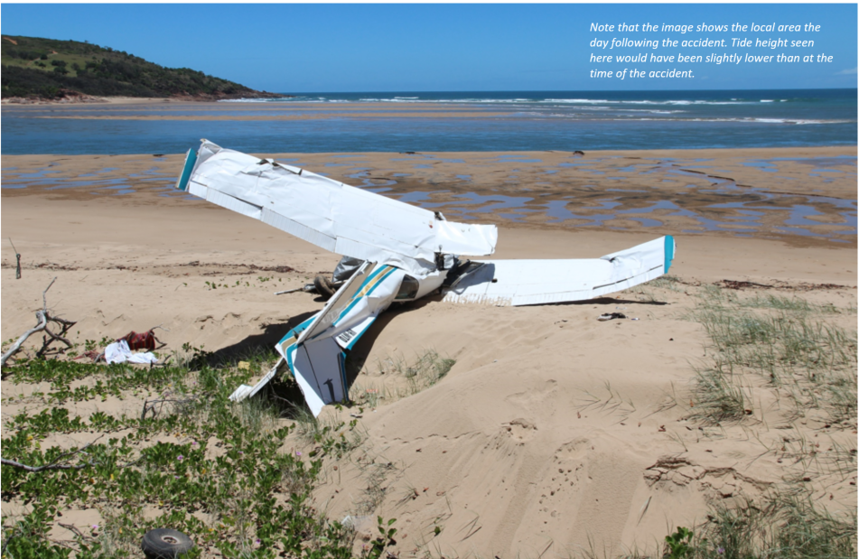 Figure 5: Accident site, facing north-east with Bustard Head in the background. Source: ATSB.