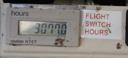 Figure A1: Hour meter on VH-WTQ displaying the value at the time of impact. Source: ATSB.