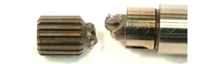 Figure&nbsp;7: Fractured oil pressure pump shaft.Source: Rolls-Royce.