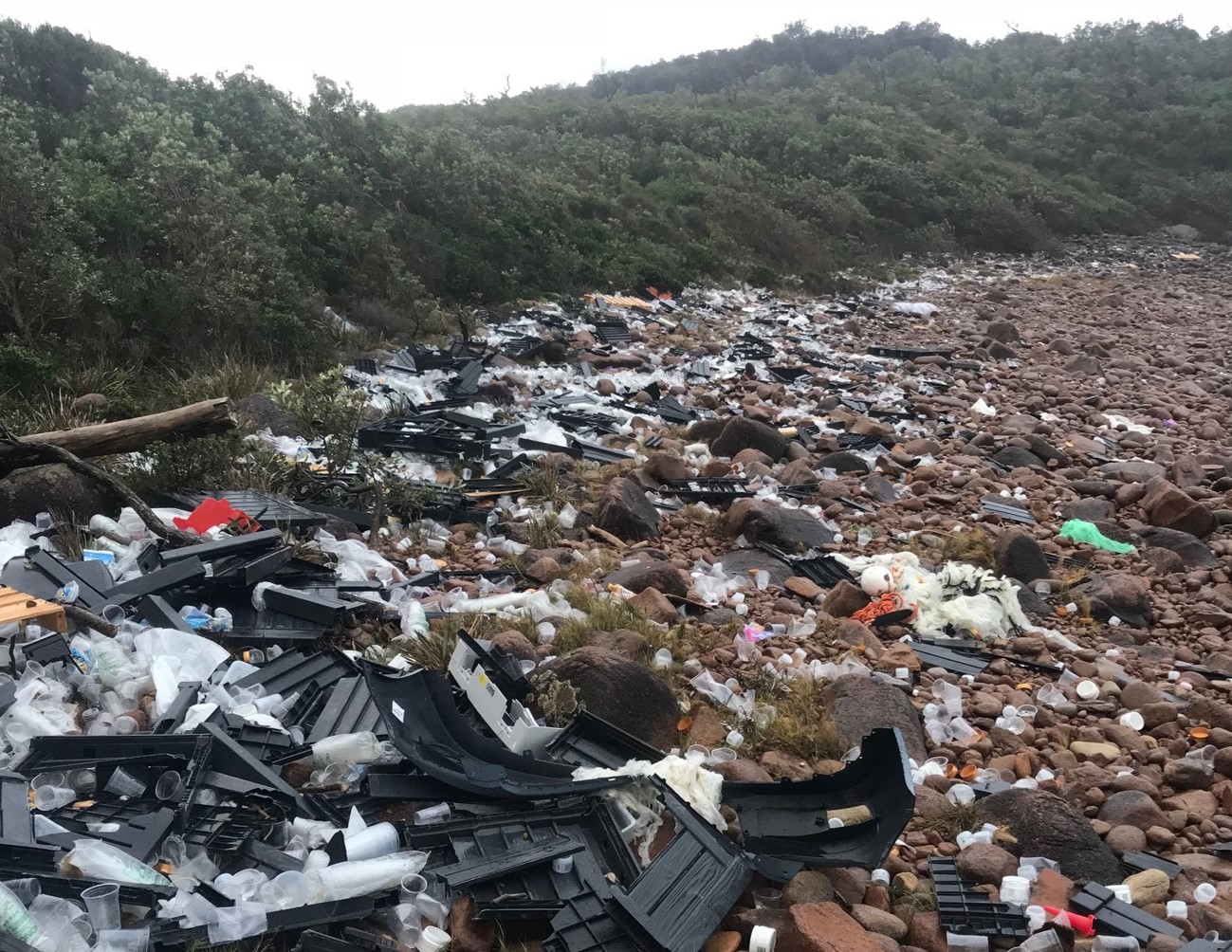 Figure 4: Contents of lost containers washed ashore.<br />
Source: Roads and Maritime Services, NSW, modified by the ATSB