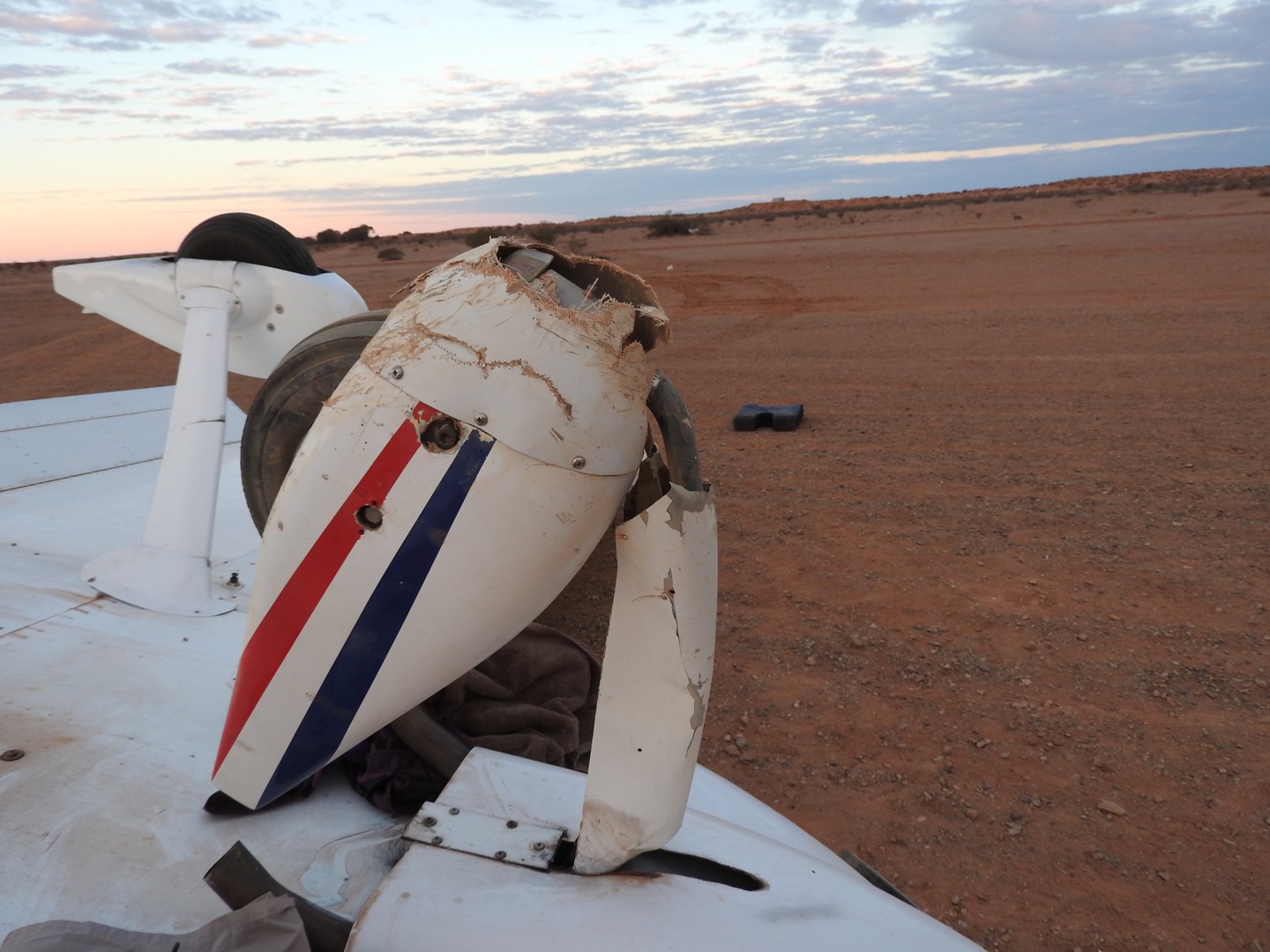 Figure 2: Damage sustained by the nose gear.Source: South Australia Police