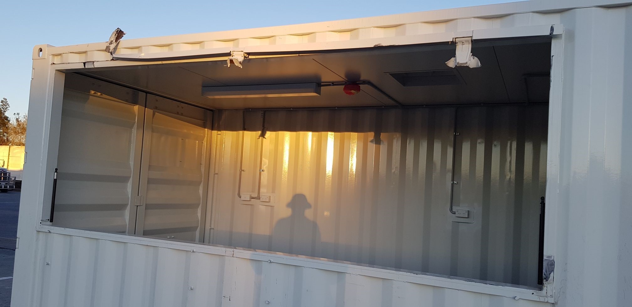 Figure 4: View of the container showing the damage from the missing awning.
Source: Pacific National