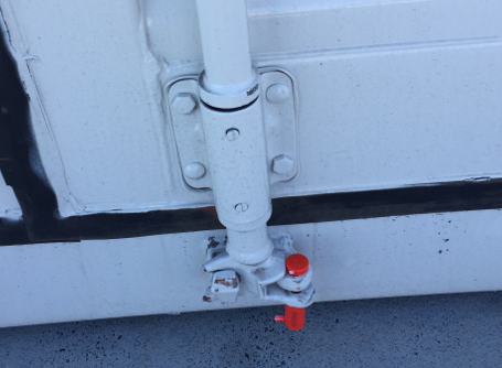 Figure 9: Security seal on the end door of the container.
Source: Pacific National