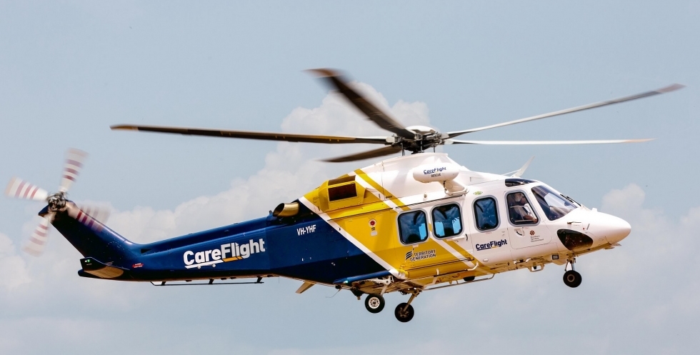 Figure 3: AW139 helicopter VH-YHF.Source: Careflight