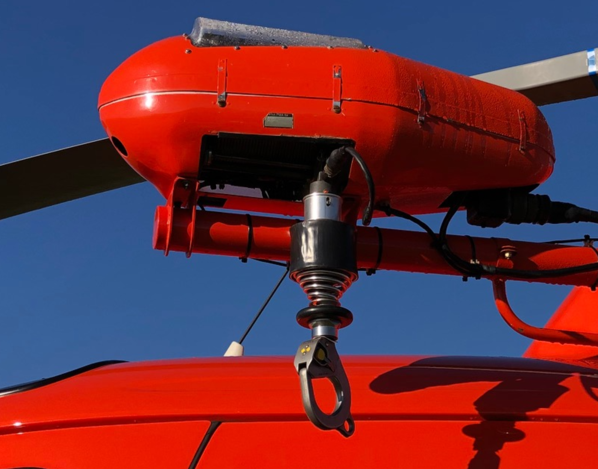 Rescue hoist and hook assembly.<br />
Source: NSW Parks and Wildlife Service