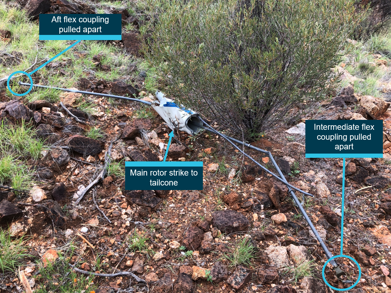Figure 7: Tail rotor driveshaft.<br />
Source: ATSB