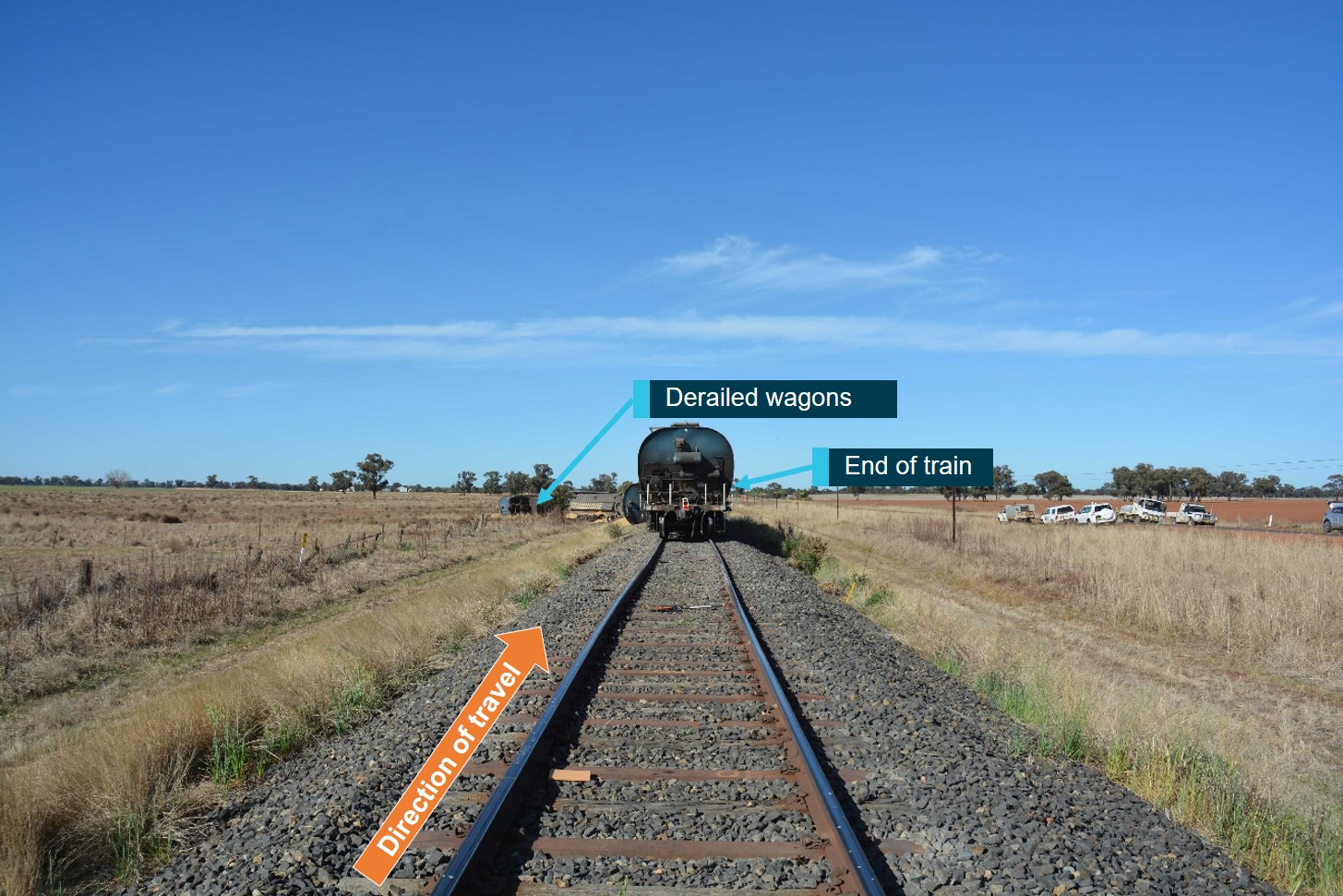 Figure 3: View to derailment site.
Source: ATSB