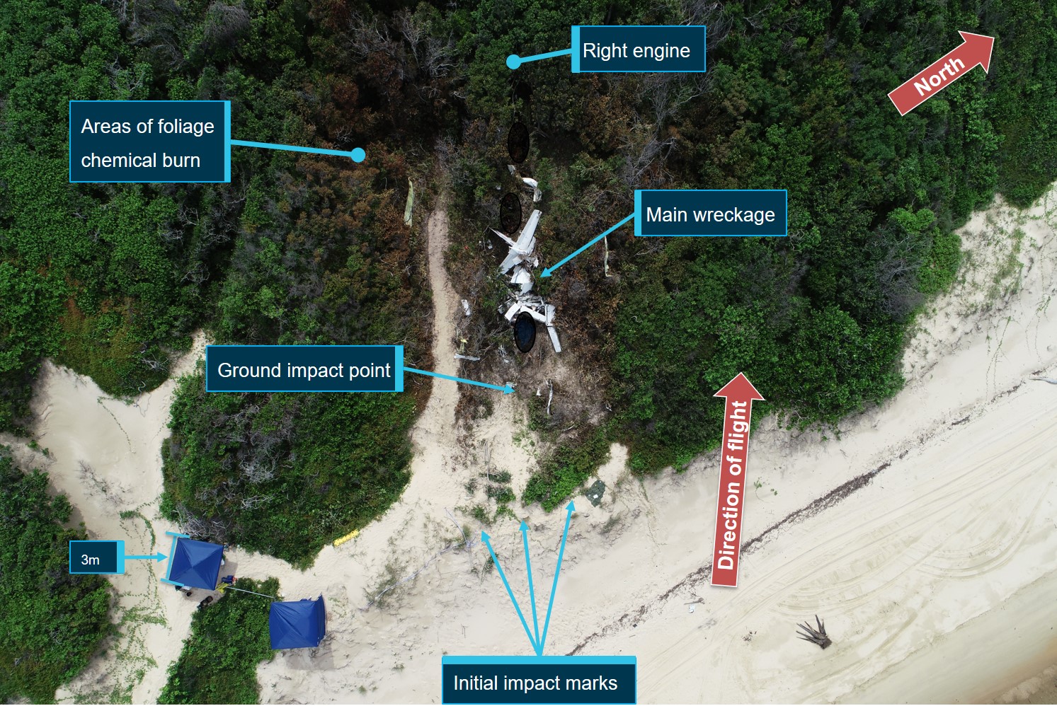Figure 5: Overview of accident site.Source: ATSB