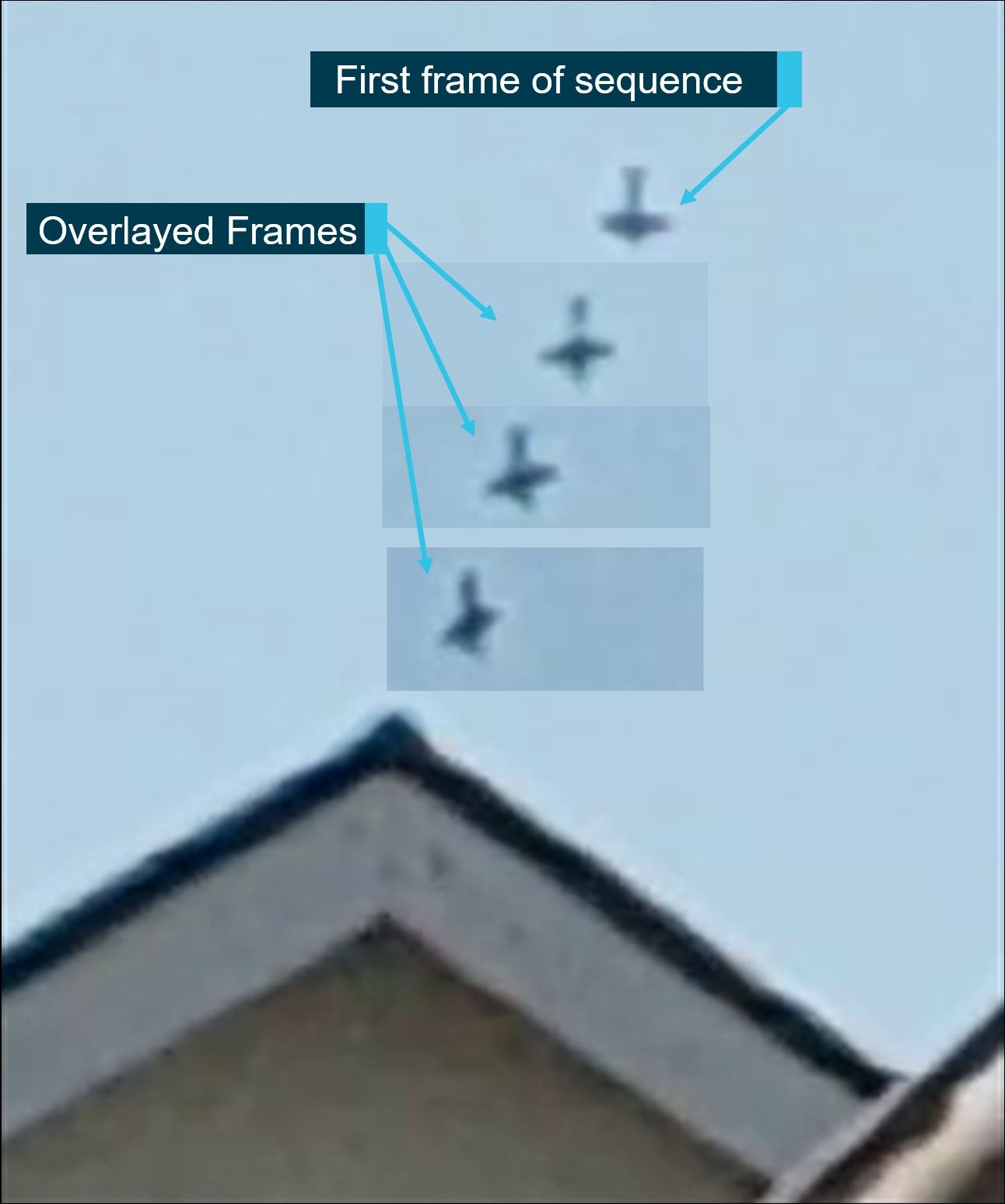 Figure 2: Video captured by a witness with overlayed ATSB analysis.Source: Witness footage with ATSB analysis and annotations
