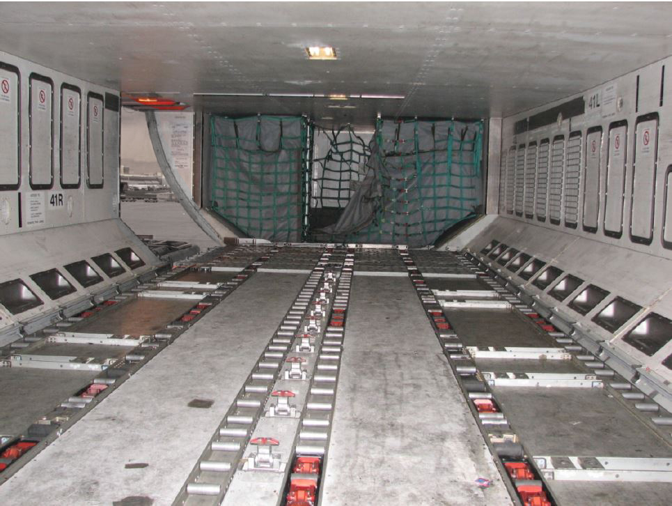 Figure 3: Typical A330-300 cargo hold.For reference only – internal detail of the A330 300 rear cargo hold.Image source: ATSB