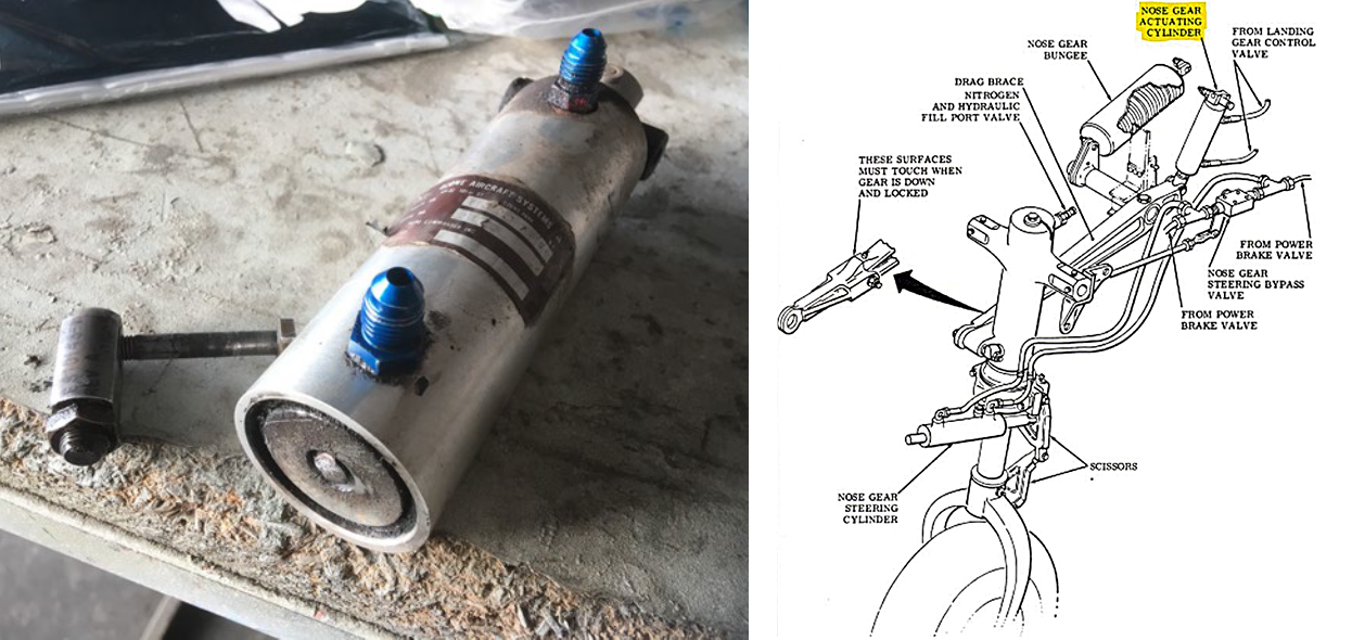 Figure 1: Failed nose gear actuator shaft.