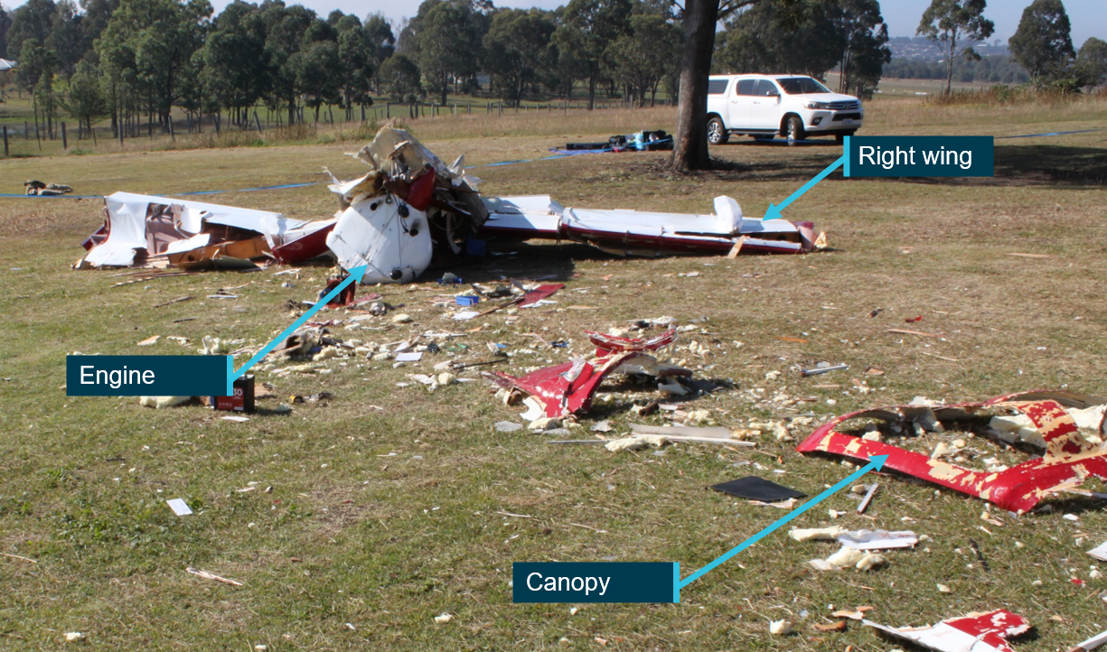 Figure 3: VH-WID at accident site.Source: ATSB