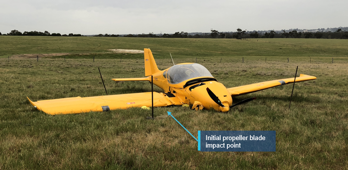 Figure 7: Aircraft accident site.Source: ATSB