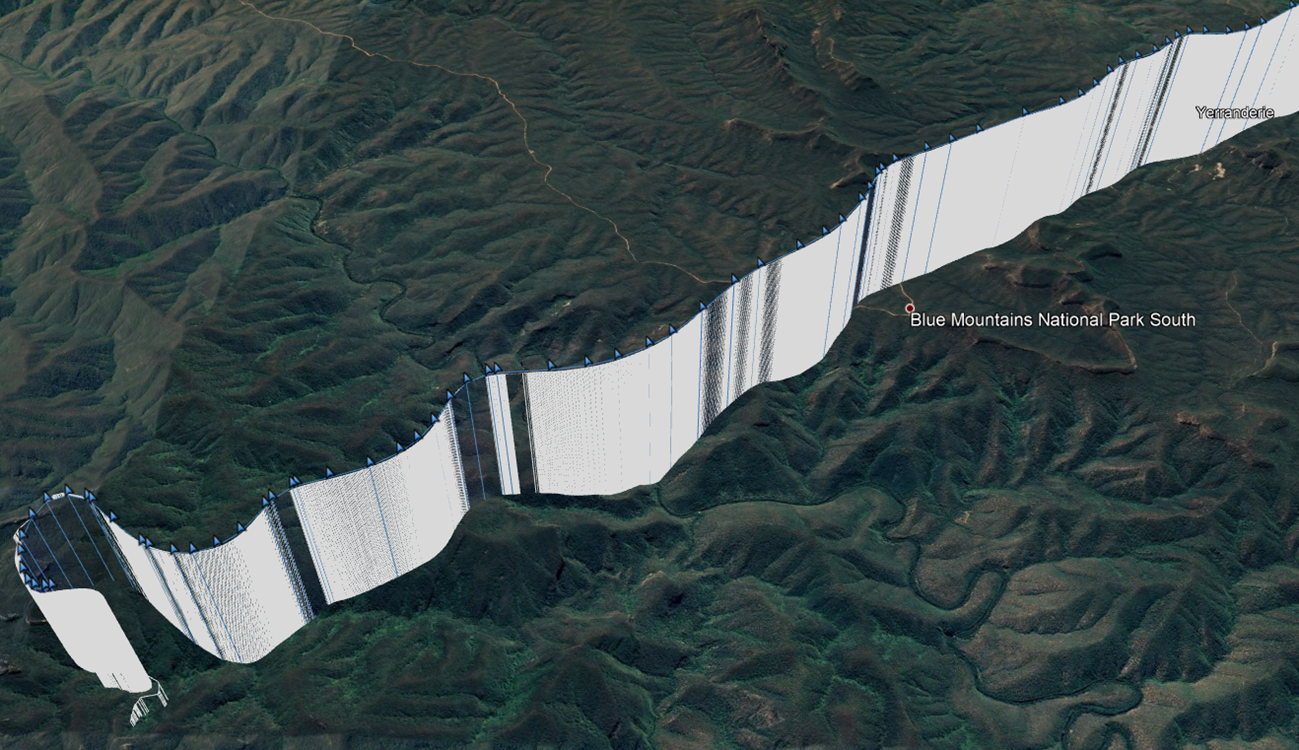 Figure 1: Flight paths from Garmin and Dynon units.
Source: Google Earth, GPS points by ATSB