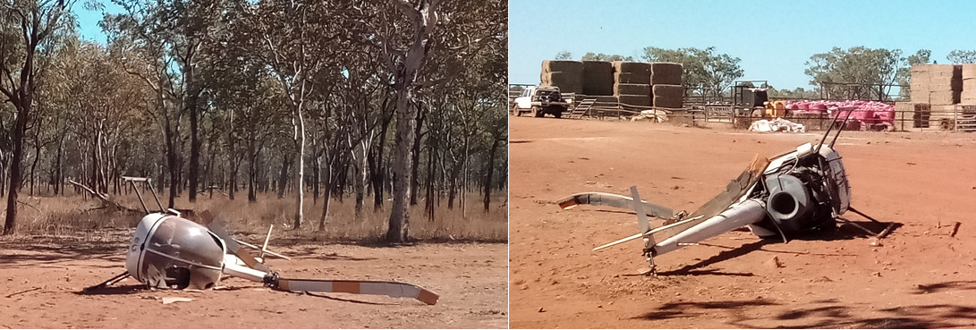 Figure 1: Helicopter post-accident.Source: Operator