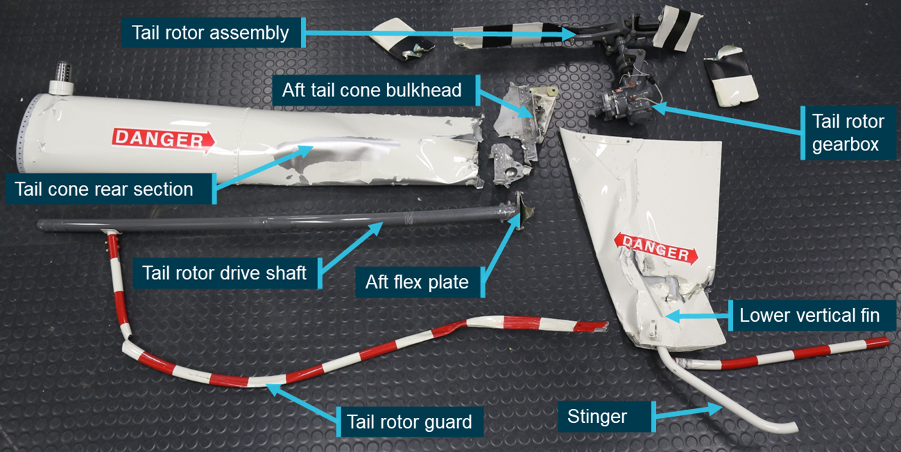 Figure 3: Major components recovered for examination.Source: ATSB