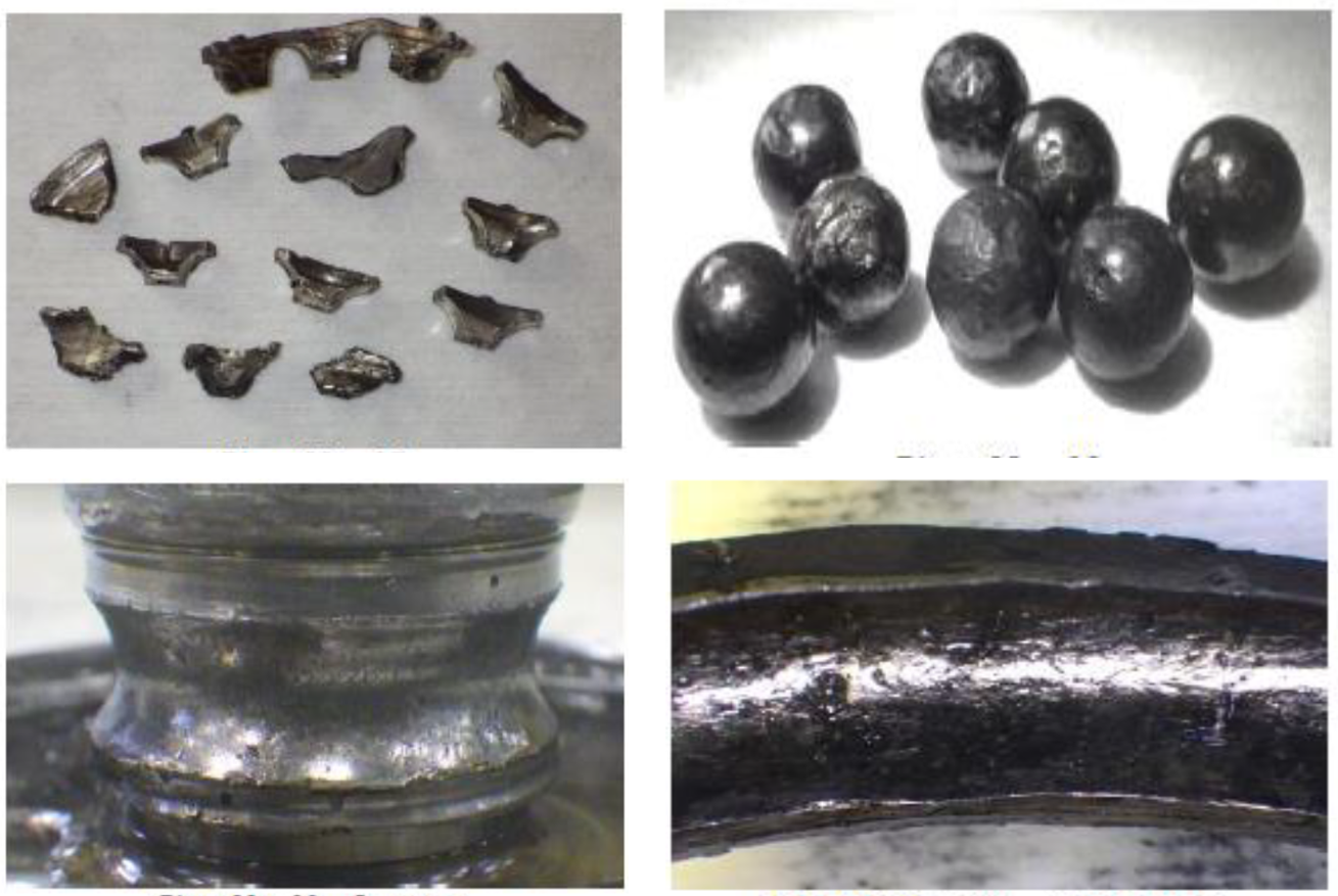 Figure 1: No. 30 bearing broken cage pieces, damaged ball bearings and spalling on the inner and outer bearing races.Source: Pratt &amp; Whitney Canada report received from the operator