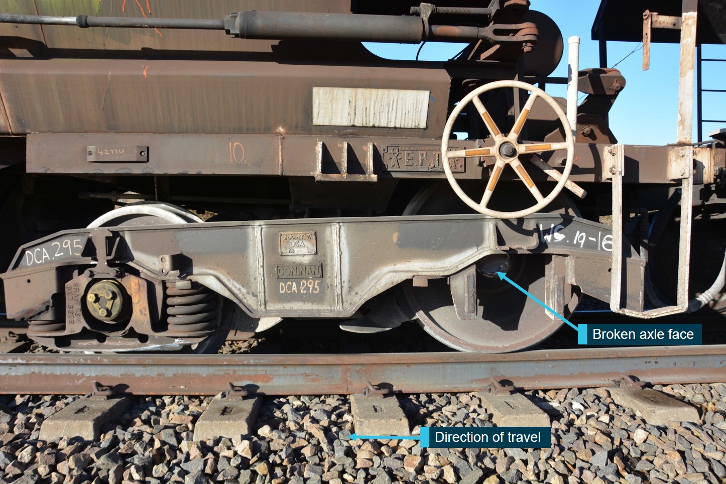 Figure 5: DCA bogie on TM94.<br />
Source: OTSI