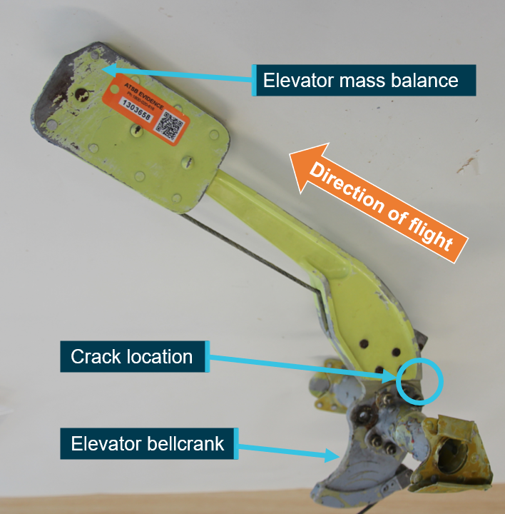 Elevator bellcrank cracks observed on VH-PAE