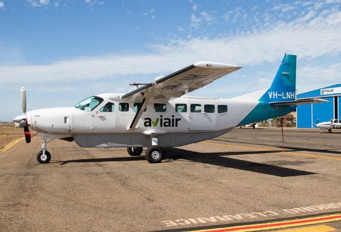Cessna 208B aircraft, VH-LNH .Source: Jim Woodrow