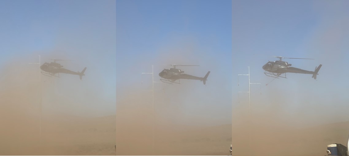 Figure 4: VH-SZS traversing between pole 163 and 164.