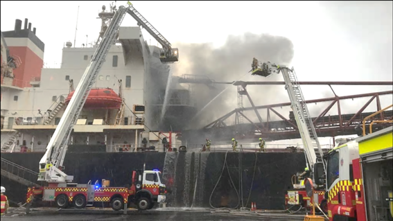 Figure 7: Firefighting using aerial appliances