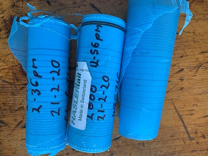 Hasler waxed paper rolls removed from power cars XP2018 and XP2000