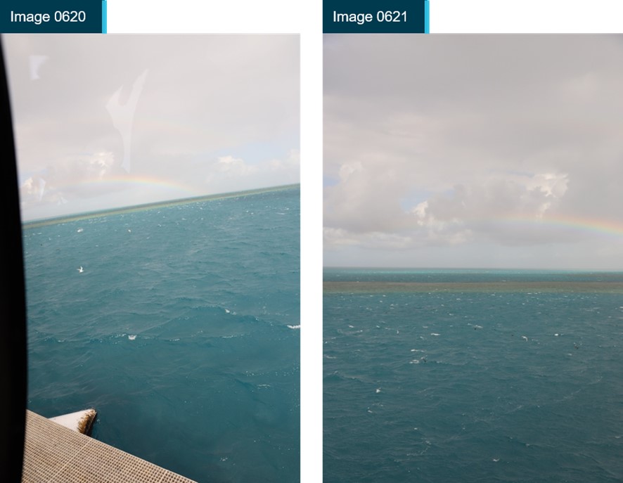 Figure 4: Unedited Images 0620 and 0621, taken by the rear right passenger during the go-around